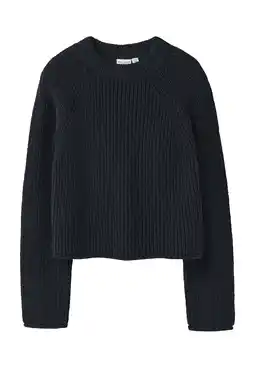 Wehkamp NAME IT KIDS gebreide trui donkerblauw aanbieding