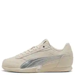 Wehkamp Puma Bella Donna suede sneakers ecru/zilver metallic aanbieding