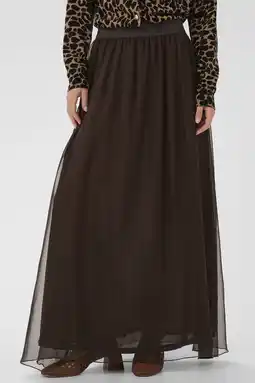 Wehkamp Saint Tropez maxi rok donkerbruin aanbieding