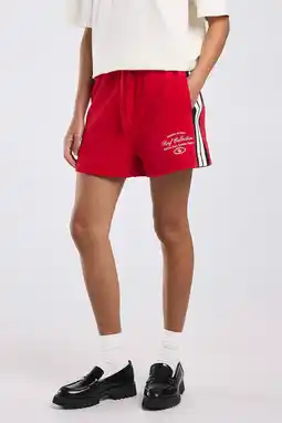 Wehkamp America Today regularwaist sweatshort rood aanbieding