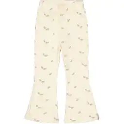 Wehkamp LEVV Little regularwaist gebloemde casual broek ecru aanbieding