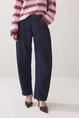 Wehkamp Summum barrel jeans dark blue denim aanbieding