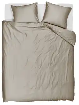 Wehkamp Studio LIVIT lyocell satijn dekbedovertrek 2-persoons zand (200x220 cm) aanbieding