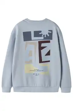 Wehkamp NAME IT KIDS sweater met backprint lichtblauw aanbieding