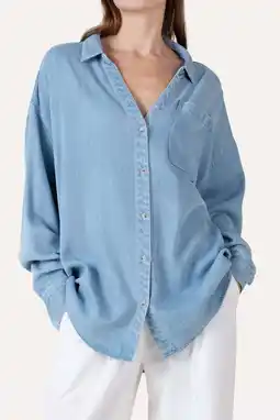 Wehkamp Another-Label blouse light blue denim aanbieding