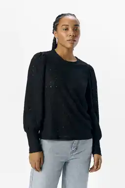 Wehkamp OBJECT top zwart broderie aanbieding