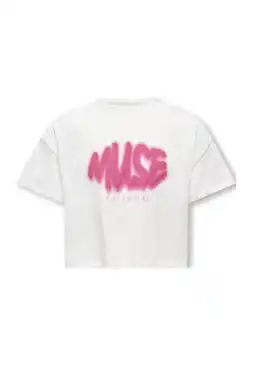 Wehkamp KIDS ONLY GIRL T-shirt wit/roze aanbieding