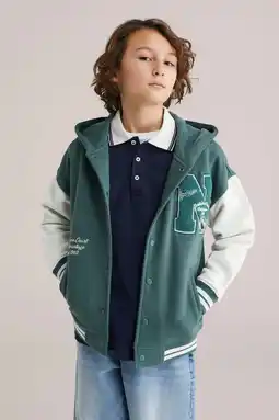 Wehkamp WE Fashion baseballvest groen/wit aanbieding