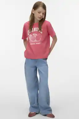 Wehkamp VERO MODA GIRL T-shirt rood aanbieding