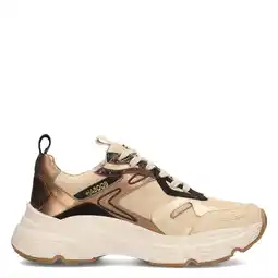 Wehkamp Haboob Olivia chunky leren sneakers beige aanbieding