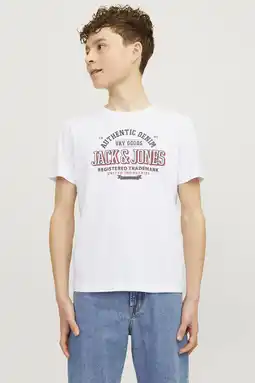 Wehkamp JACK & JONES JUNIOR T-shirt JJELOGO met logo wit aanbieding