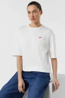 Wehkamp comma T-shirt met backprint wit aanbieding