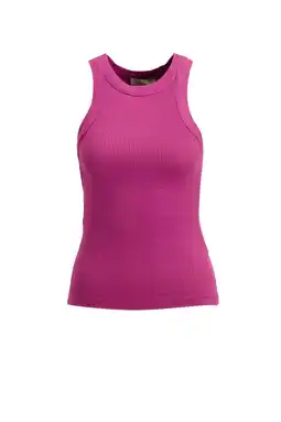 Wehkamp Ruby rib gebreid singlet magenta aanbieding