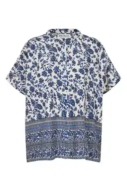 Wehkamp Lollys Laundry gebloemde blouse donkerblauw aanbieding