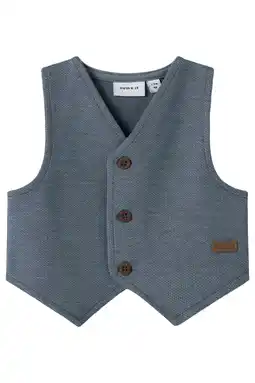 Wehkamp NAME IT BABY gilet blauw aanbieding