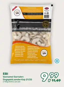 Amazing Oriëntal EBI Vannamei Garnalen Ongepeld zonder Kop 21/25 aanbieding