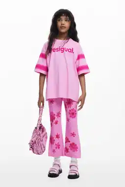 Wehkamp Desigual gebloemde casual broek roze aanbieding