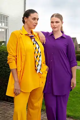 Wehkamp Plus Basics blouse paars aanbieding