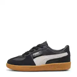 Wehkamp Puma Palermo leren sneakers zwart/lichtgrijs aanbieding