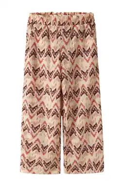 Wehkamp NAME IT KIDS wide leg casual broek beige aanbieding