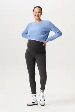 Wehkamp Noppies maternity zwangerschaps cropped trui blauw gebreid aanbieding