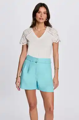 Wehkamp Morgan top wit broderie aanbieding
