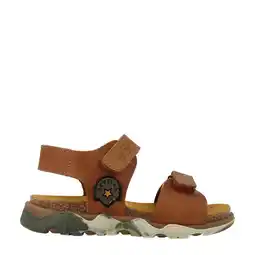 Wehkamp Develab leren sandalen cognac aanbieding