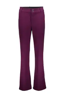 Wehkamp Geisha flared regularwaist pantalon donkerpaars aanbieding