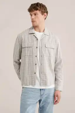 Wehkamp WE Fashion Blue Ridge regular geruit casual overhemd grijs aanbieding