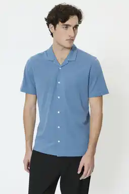 Wehkamp Matinique katoenen regular fit overhemd - blauw aanbieding