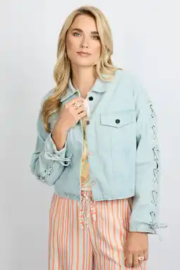 Wehkamp FLURESK spijkerjas light blue denim aanbieding