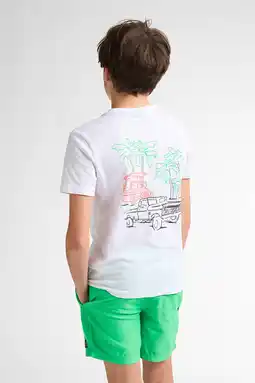 Wehkamp Petrol Industries T-shirt met backprint wit aanbieding
