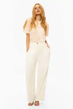 Wehkamp Fifth House wide leg highwaist pantalon ecru aanbieding