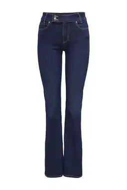 Wehkamp ONLY TALL flared jeans dark blue denim aanbieding
