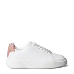 Wehkamp Calvin Klein leren sneakers wit/roze aanbieding