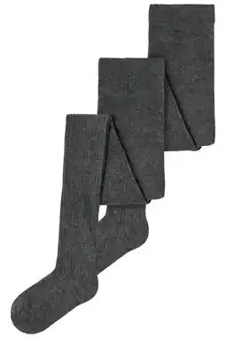 Wehkamp NAME IT KIDS maillot NKNPANTYHOSE - donkergrijs melange (set van 2) aanbieding