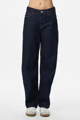 Wehkamp PIECES barrel jeans dark blue denim aanbieding