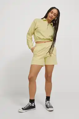 Wehkamp JJXX highwaist casual short lichtgeel aanbieding
