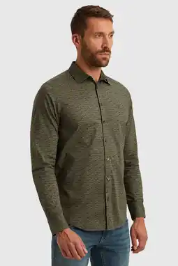 Wehkamp PME Legend Regular casual overhemd donkergroen aanbieding