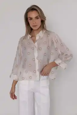 Wehkamp Poools blouse met stippen zalm aanbieding