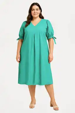 Wehkamp YOEK A-lijn jurk turquoise aanbieding