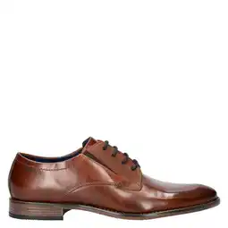 Wehkamp Bugatti leren veterschoenen cognac aanbieding
