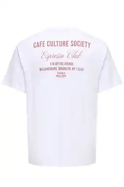 Wehkamp ONLY & SONS relaxed T-shirt met backprint wit aanbieding