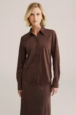 Wehkamp WE Fashion blouse donkerbruin aanbieding