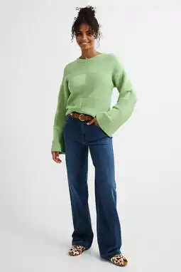 Wehkamp ONLY highwaist wide leg jeans dark blue denim aanbieding