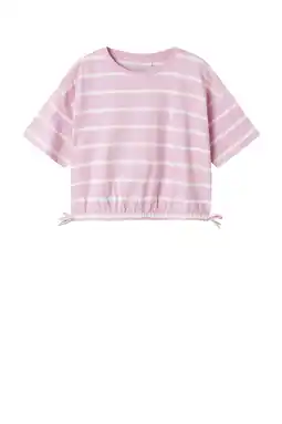 Wehkamp NAME IT KIDS T-shirt NKFFUNION roze/wit aanbieding