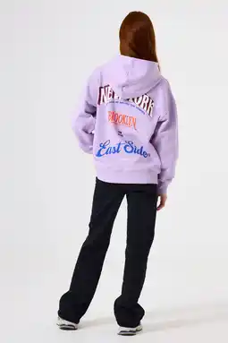 Wehkamp Garcia hoodie met backprint lila aanbieding