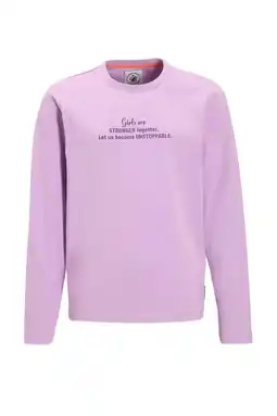 Wehkamp Me & My Monkey longsleeve met tekst print lila aanbieding