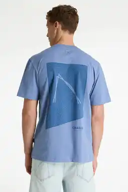 Wehkamp CHASIN' oversized T-shirt met backprint blauw aanbieding