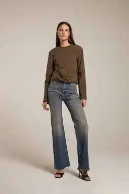 Wehkamp Homage to Denim highwaist flared jeans blauw aanbieding